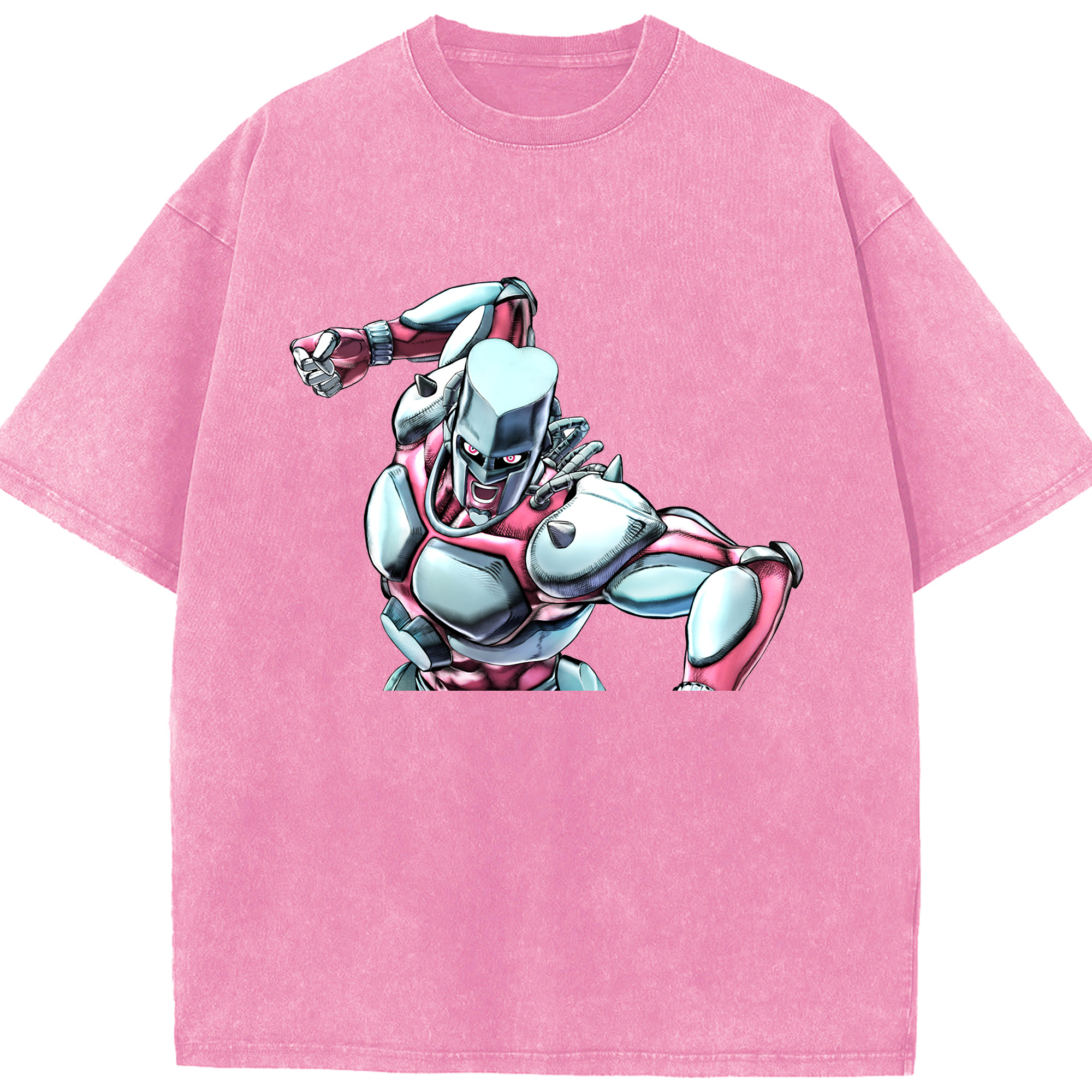 （画像用） ジョジョの奇妙な冒険 ひがしかた じょうすけ JoJo's Bizarre Adventure Higashikata Josuke 綿100% ヴィンテージ風 半袖Tシャツ（フロントプリント）